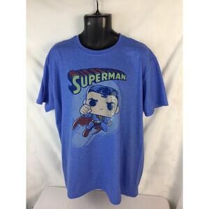 Superman Graphic T-Shirt Men’s Large Blue Funko DC Comics Short Sleeve Tee NWT